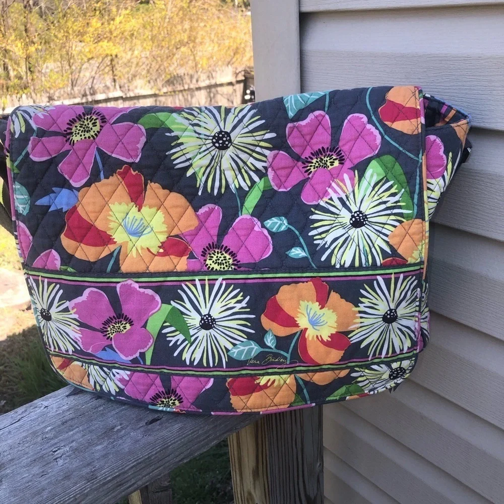 Vera Bradley Stylish Laptop Messenger Bag